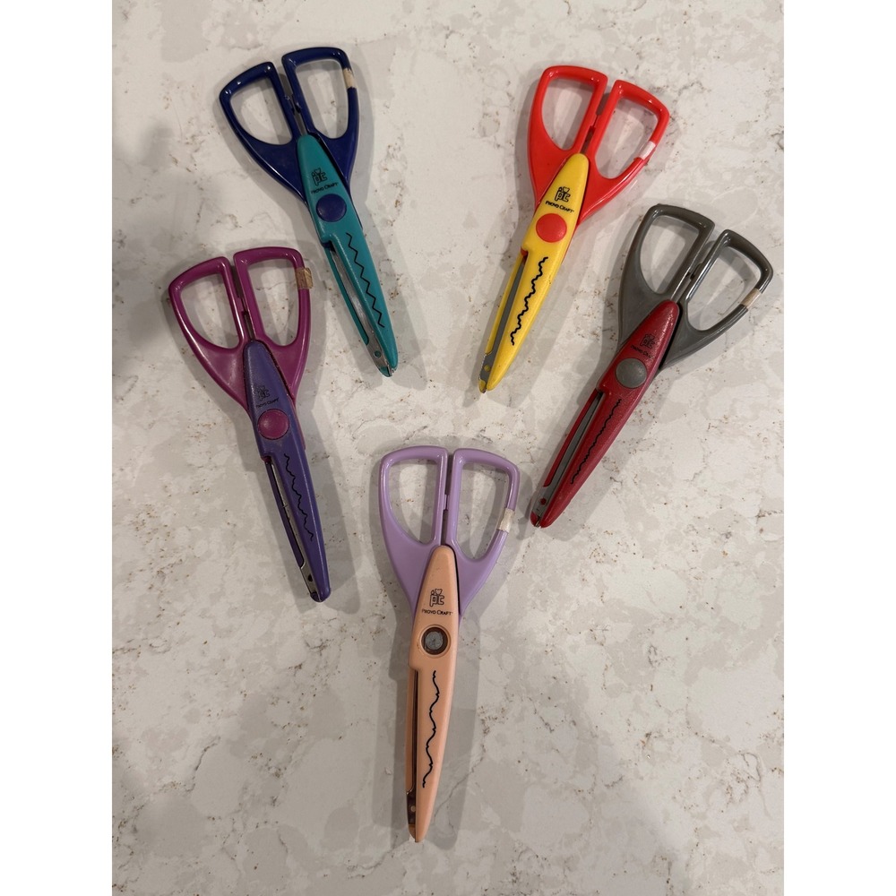 Provo Craft Decorative Paper Edger Scissors Set of 5 Retro Crafting Shears